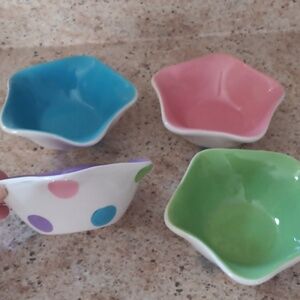 Century Colorful Polka Dot Ceramic Ice Crram Bowls - Pastel Interiors
